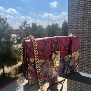 Aldo Multicolor Snake Print Crossbody Bag